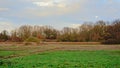 Winter landscape in Bourgoyen marshland, Ghent Royalty Free Stock Photo