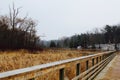 Winter landscape from a bridge