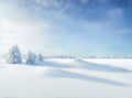 Winter landscape. Bright day, snow, sunny Royalty Free Stock Photo