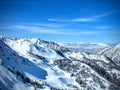 Winter landscape from Brighton Ski Resort in wasatch Mountains Utah Royalty Free Stock Photo