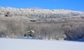 Winter landscape in Bromont mountain