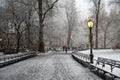 Winter landscape in Central Park. New York City. USA Royalty Free Stock Photo