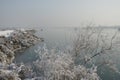 The winter landscape of Chirchik river