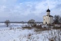 Winter landscape - Church of the Intercession on the Nerl