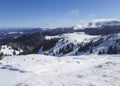 Winter landscape in the Ciucas mountains , Romania Royalty Free Stock Photo