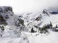 Winter landscape in the Ciucas mountains , Romania