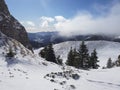 Winter landscape in the Ciucas mountains , Romania