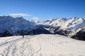 Winter landscape in the Lepontine Alps Royalty Free Stock Photo