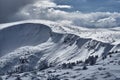 Winter landscape on a cloudy day Royalty Free Stock Photo