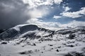 Winter landscape on a cloudy day Royalty Free Stock Photo