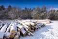 Winter landscape covered by snow Royalty Free Stock Photo