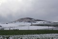 Winter landscape covered with snow, Daunian Mountains,Monti Dauni, Puglia, Italy