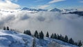 Winter Landscape in Joux Plane, Giffre Valley, Samoens, France