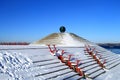 Winter landscape in Dnepropetrovsk, Ukraine, Dnepr city.