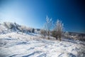 Winter landscape in dolnoslaskie, Poland Royalty Free Stock Photo