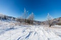 Winter landscape in dolnoslaskie, Poland Royalty Free Stock Photo