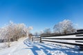 Winter landscape in dolnoslaskie, Poland Royalty Free Stock Photo