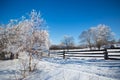 Winter landscape in dolnoslaskie, Poland Royalty Free Stock Photo