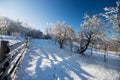 Winter landscape in dolnoslaskie, Poland Royalty Free Stock Photo