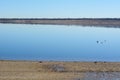 Colorado winter lake landscape