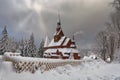 Famous Stave Church,Hahnenklee,Harz Mountain,Germany