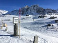 winter landscape of the famous Swiss resort