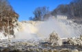 Great Falls on a winter`s day Royalty Free Stock Photo