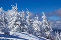 Winter landscape at the Fichtelberg Oberwiesenthal Royalty Free Stock Photo