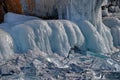 The close-up of ice fall Royalty Free Stock Photo