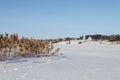 Winter landscape, frozen river Royalty Free Stock Photo