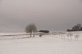 Winter landscape at the german area called Rothaargebirge Royalty Free Stock Photo