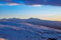 Winter landscape about Heavier Mountain, Iceland