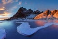 Winter landscape of High Tatra Mountains on Small cold valley after fresh snowfall. High Tatras, Slovakia Windy and cold weather. Royalty Free Stock Photo