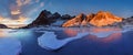 Winter landscape of High Tatra Mountains on Small cold valley after fresh snowfall. High Tatras, Slovakia Windy and cold weather. Royalty Free Stock Photo