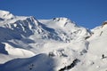 Winter landscape in high Val Martello