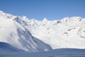 Winter landscape in high Val Martello