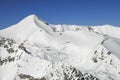 Winter landscape with hills covered with snow at Pirin Mountain, view from Todorka peak, Bulgaria Royalty Free Stock Photo