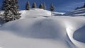 Winter Landscape in Joux Plane, Giffre Valley, Samoens, France Royalty Free Stock Photo