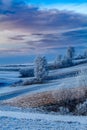 Winter landscape, Jura in Poland Royalty Free Stock Photo