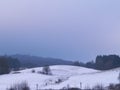Winter landscape in Kashubia Royalty Free Stock Photo