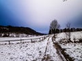 Winter landscape in Kashubia Royalty Free Stock Photo