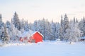 Winter landscape Kiruna Sweden