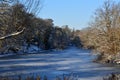 Winter Landscape at Lake Herthasee in th Neighborhood Grunewald, Berlin