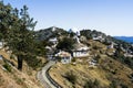 Winter landscape at Lick Observatory complex on top of Mt Hamilton, San Jose Royalty Free Stock Photo