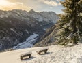 Winter landscape , Logarska Dolina, Slovenia.