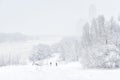 Winter landscape in Moscow, Russia Royalty Free Stock Photo