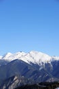 Mountains covered with snow and overgrown with spruce - The Principality of Andorra, Pyrenees, Europe. Royalty Free Stock Photo