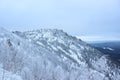 winter landscape - a mountain covered in snow