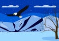 Winter landscape with Mountain Eagle Royalty Free Stock Photo