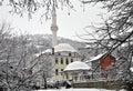 Winter landscape in the mountain village, southern Kosovo